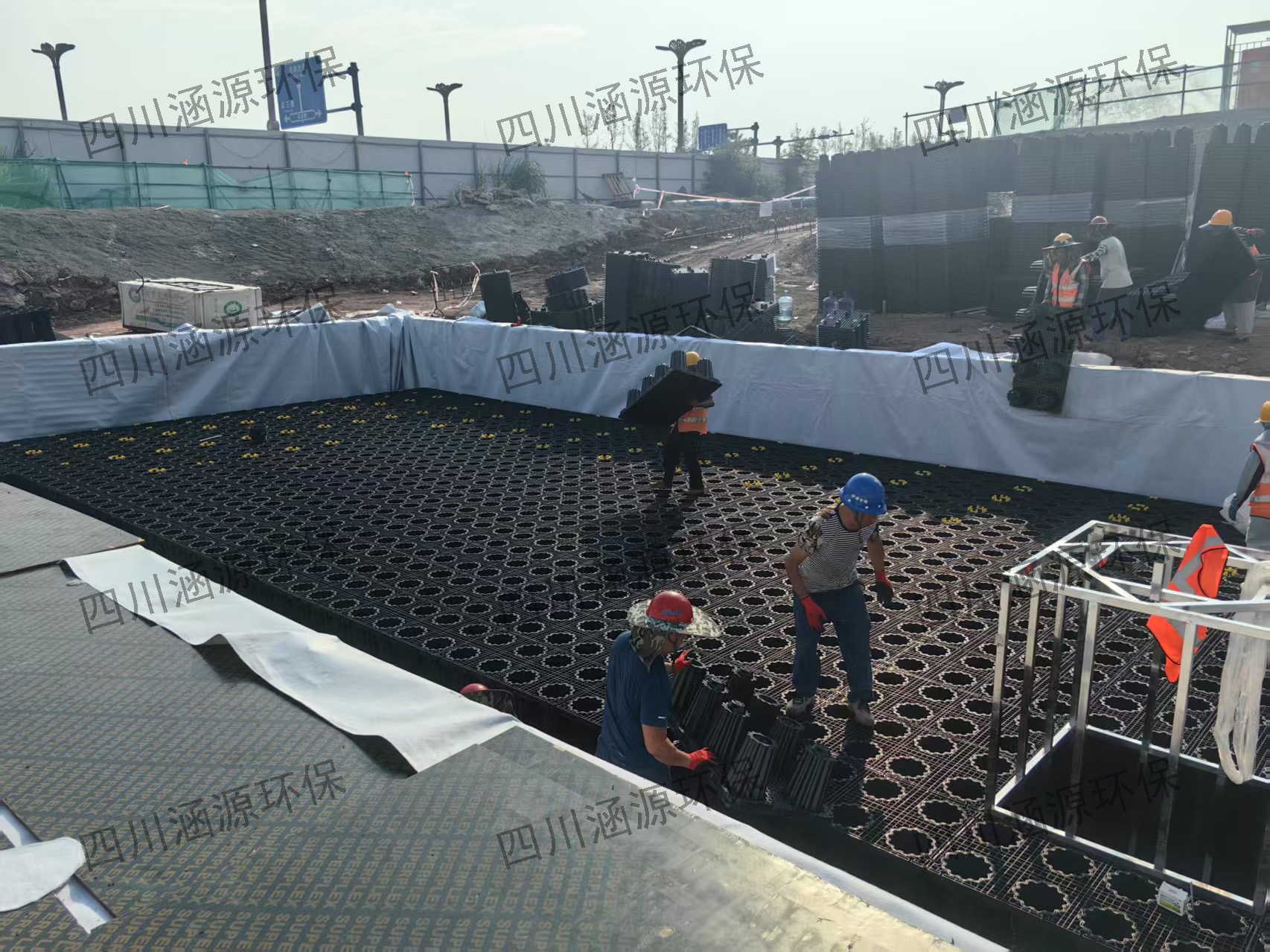 民航科技創新示范區一期項目PP模塊雨水回用系統